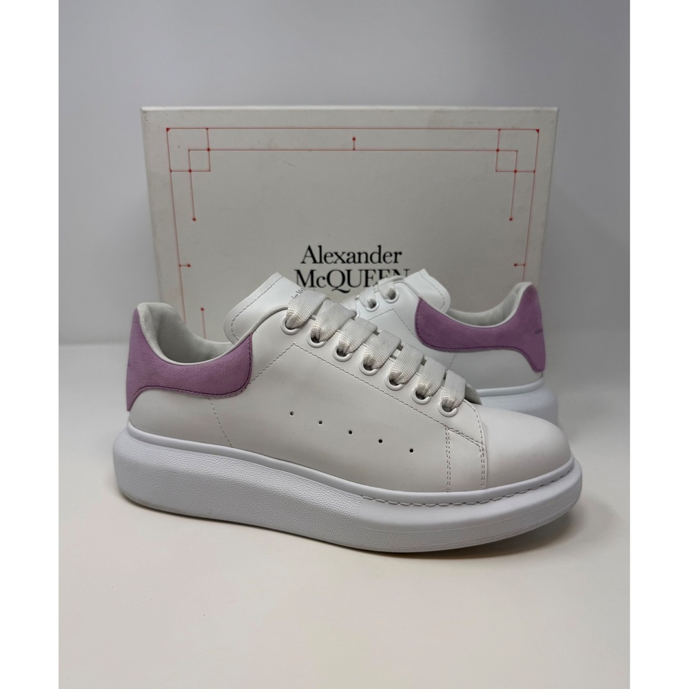 Alexander McQueen Oversized Sneaker Suede White/Lilac Size 10.5 US 40.5 EU